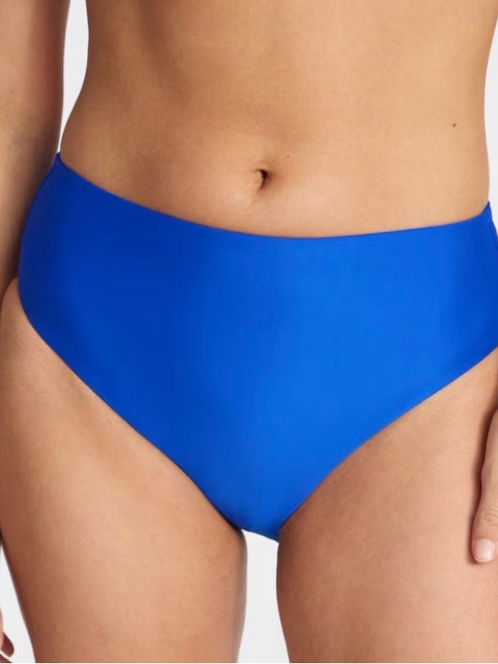 Time and Tru Womens Swim Bottoms Mid Rise Bikini Blue Size L to 3X
